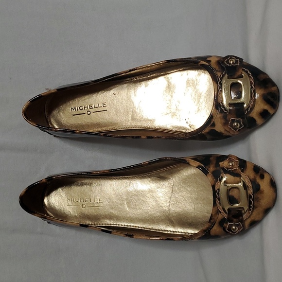 MICHELLE Animal print flat shoes 7 Brown - Picture 3 of 5